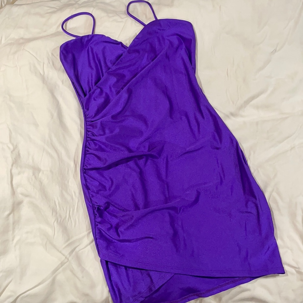Purple Wrap mini dress